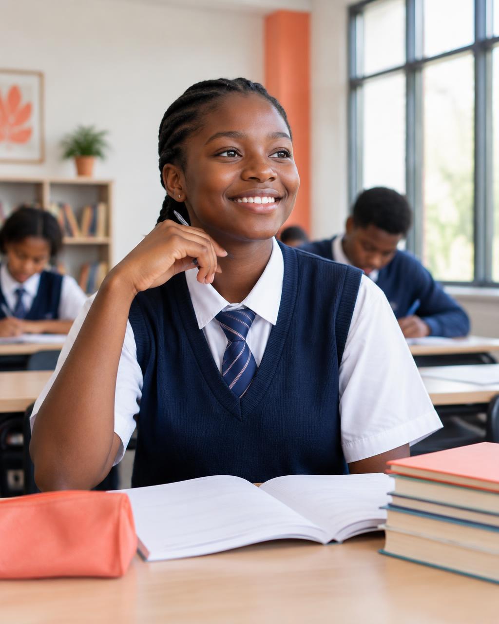 A confident student ready to learn